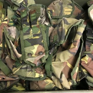 Dutch Army Surplus Issue Woodland Dpm Molle Webbing Pouch,  Ammo,  Mag,  Canteen,  Water