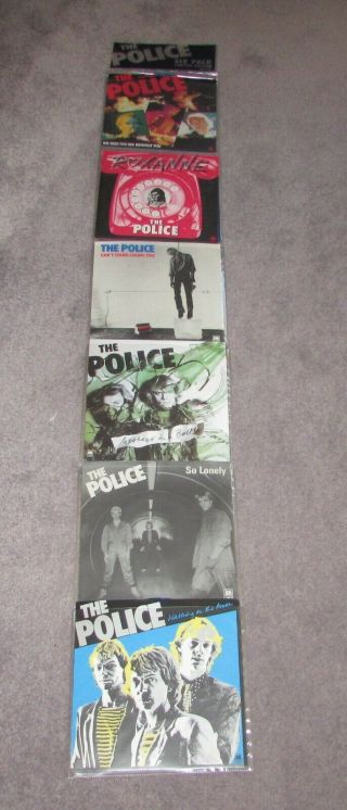 The Police 1980 Uk A&m 6 X Blue Vinyl 45 