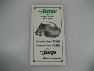 Vintage Surge Milking Machine Co.  Brochure