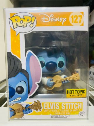 Funko Pop Elvis Stitch 127 Disney Lilo And Stitch Hot Topic Exclusive