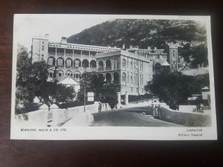 The Military Hospital,  Gibraltar.  Vintage Real Photo Postcard