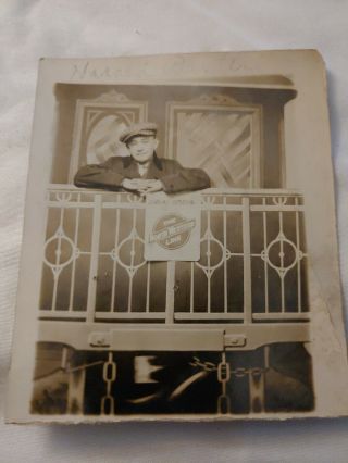 Vintage Rppc Photo - Harold Baxter Leaving Omaha On The North Western Line