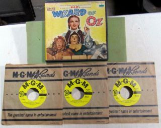 1956 The Wizard Of Oz (3) 45rpm Boxed Set – Dialogue & Songs From The Movie