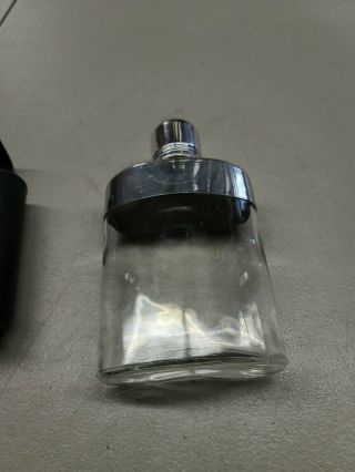 Glass And Metal Flask Bottle Canteen With Holder 3