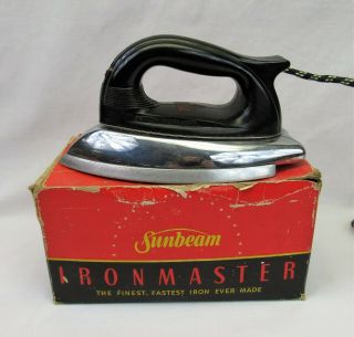 Vintage 1940s Iron Sunbeam Ironmaster Appliance 1000 Watts
