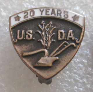 Vintage United States Department Of Agriculture 20 Year Service Award Pin - Usda