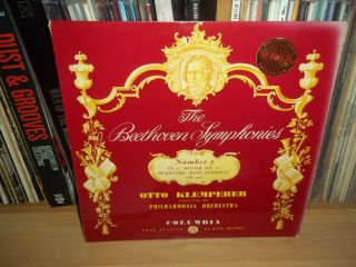 Beethoven Symphony No.  5 Klemperer Uk 1960 Columbia B/s Sax 2373 Ed.  1 Lp
