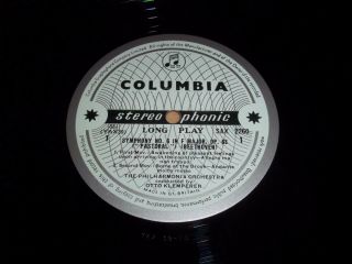 BEETHOVEN Symphony No.  6 Pastoral KLEMPERER UK 1958 COLUMBIA B/S SAX 2260 Ed.  1 LP 3
