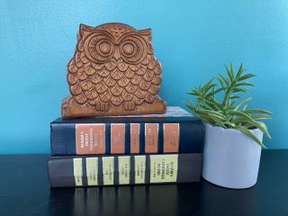 Vintage,  Owl,  Napkin Holder,  Wooden,  Brown.  Mid - Century Modern 2