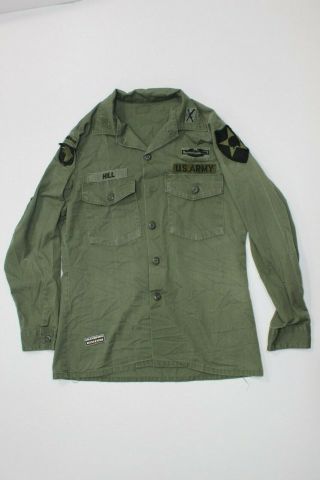 U.  S.  Vietnam War Era Od Green Long Sleeve Feild Shirt Date 1978 Size 16 " X34 "