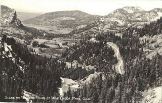 Vintage Real Photo Postcard Of The Western Slope Of Wolf Creek Pass,  Colorado