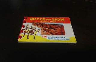 Vintage Miniature Photo Souvenir Album Postcard Of Bryce And Zion National Parks