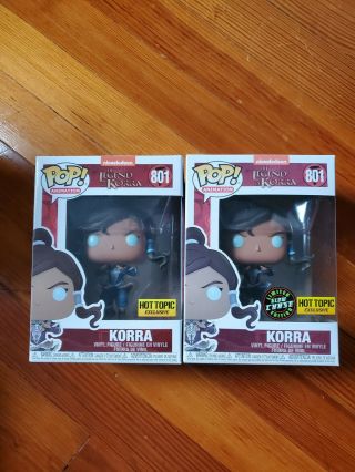 Funko Pop Legend Of Korra Glow In The Dark Chase And Non Chase With Sorters