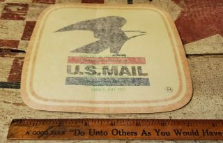1977 Vintage U.  S.  Mail Postal Service Usps Decal 7.  75” X 7.  75” Post Office,  Nos