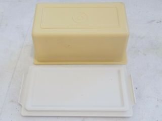 Tupperware Harvest Gold & Cream Single Stick Covered Butter Dish Vintage