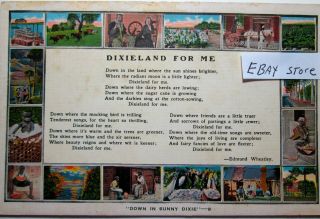 Vintage Black Americana Photos Linen Postcards 1940s Dixieland