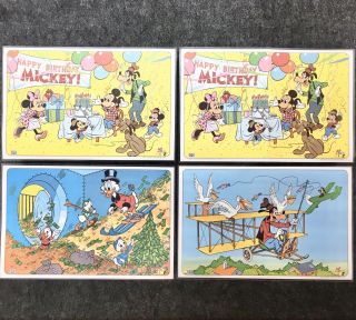1978 Pepsi Walt Disney Placemats Happy Birthday Mickey Goofy Duck Tails T