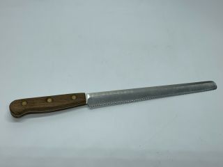Vintage Chicago Cutlery Knife Bt10 Wood Handle 10”