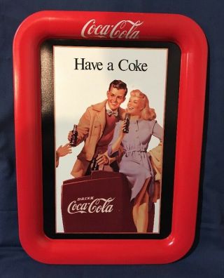 Vintage Metal Tray Coca - Cola " Have A Coke " From 1948 Ad Tray Issued 1991 Pop