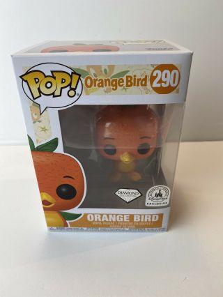 Funko Pop Orange Bird Diamond Glitter Disney Parks Exclusive 290 W/protector