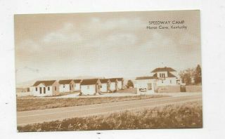 Vintage Photo Postcard Speedway Camp Motel Horse Cave Ky R3052