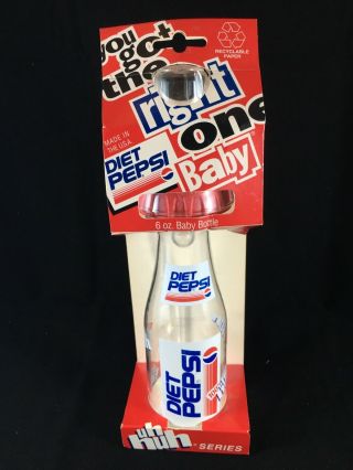 1992 Diet Pepsi 6 Oz.  Baby Bottle Munchkin You Got The Right One Baby F1