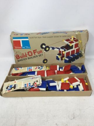 Vintage Tupperware Tuppertoys Toy Build - O - Fun Master Builder Set