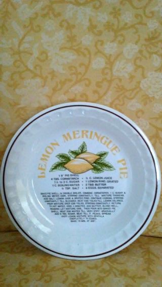 Lemon Meringue Recipe Pie Plate Deep Dish Crimped Edging