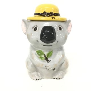 Grey Koala With Yellow Hat Cookie Jar 309