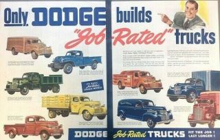 1947 Dodge Truck Line Vintage Advertisement Print Art Car Ad Poster Lg78