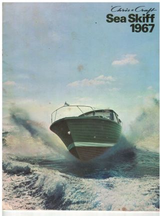Vintage 1967 Chris Craft Boats Sea Skiff Advertising Brochure