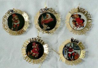 Set Of 5 Coca Cola Through The Years Christmas Ornaments 4 With Boxes