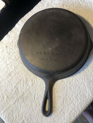 Vintage Unmarked 8 Cast Iron Skillet Frying Pan 10 1/2 "