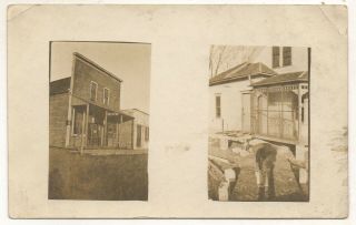 Rppc Very Small Town Post Office Vintage Real Photo Postcard