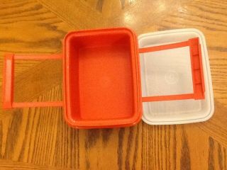 Tupperware Orange Pack n Carry Lunch Box / Ice Cream Box 1254 2