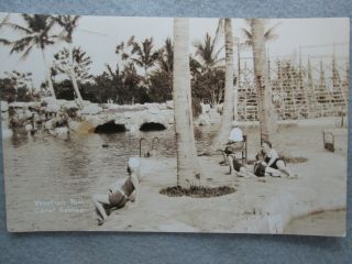 Vintage Venetian Pool,  Coral Gables,  Florida Real Photo Postcard 1940 