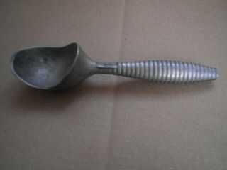 Vintage - Progressus Metal Ice Cream Scoop Ribbed Handle - Made In Italy