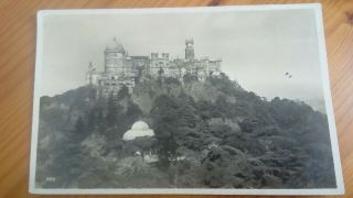 Vintage B&w Postcard Photograph - Lisbon Lisboa Portugal Castle - 1933 Postmark