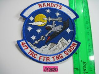 Usaf Air Force Squadron Patch 417th Tactical Fighter Training Squadron Bandits