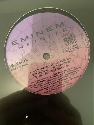 Eminem Infinite Vinyl Rare 2020 Pressing Ssep