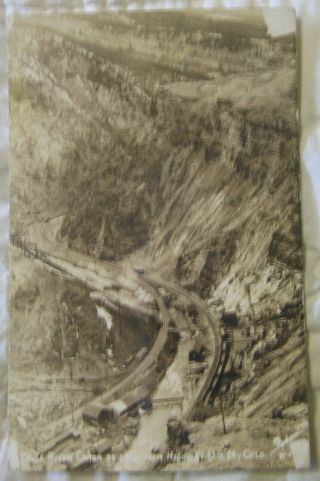 Vintage Real Photo Postcard - Eagle River Canyon U.  S.  24 Colorado
