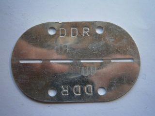 Ddr East Germany Army Dog Tag Insignia Sign Pendant Hund Hundemarke Armee Heer