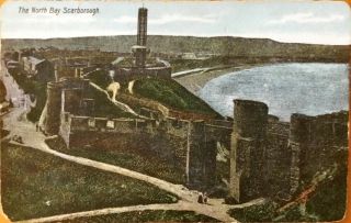 Vintage Postcard Real Photo The North Bay,  Scarborough,  England