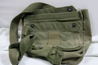 Vintage Us Military Field Protective Gas Mask Bag M9 M17 M40 Pouch Wwii