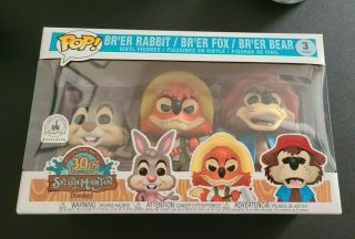 Funko Pop Disney Exclusive Splash Mountain 3 Pack Bear Rabbit Fox - In Hand