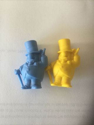 1971 Fritos Wc Fields Pencil Erasers,  Blue & Yellow - Never Met A Pencil
