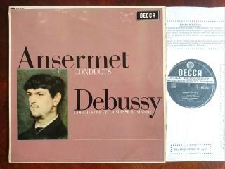 Decca Sxl 6167 Wbg Ed1 - Debussy " La Mer  Khamma  Rhapsody " Ernest Ansermet