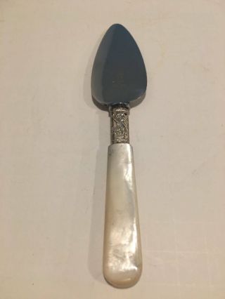 Vintage Royal Crown Derby Knife Server Mother Of Pearl Handle Made In England
