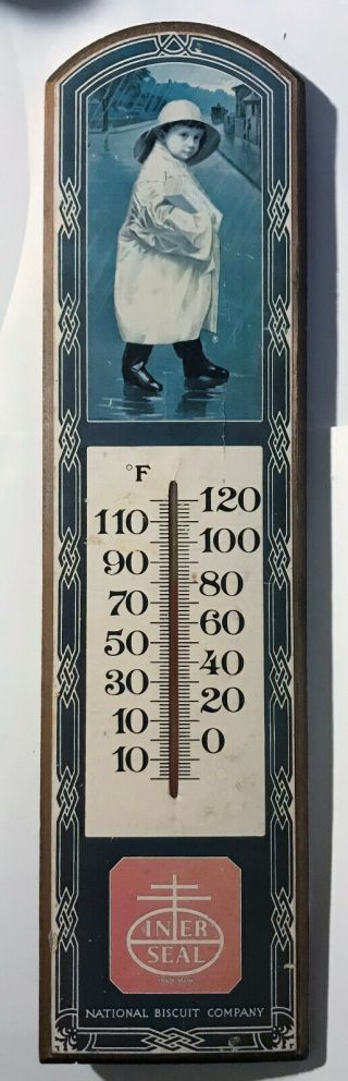 Vintage National Biscuit Company Nabisco Advertising Promotional Thermometer