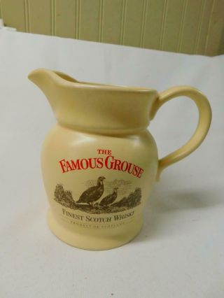 Vintage Famous Grouse Finest Scotch Whiskey Advertising Pitcher Wade Pdm Whisky